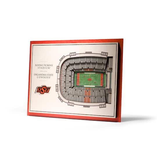 NCAA 5-Layer StadiumView Wall Art By Youthefan in Oklahoma State Cowboys | 13" x 17" x .63" | Michaels®